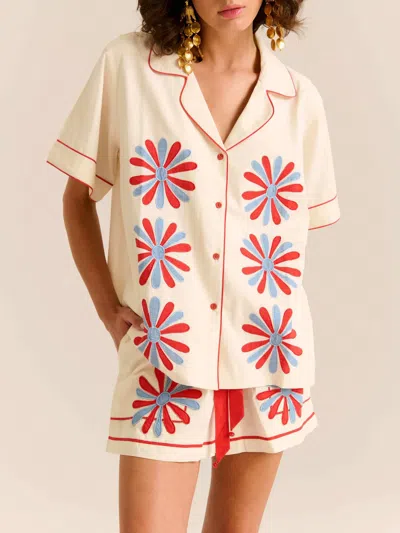 Carolina K Parasol Top In Gardenia In Multi