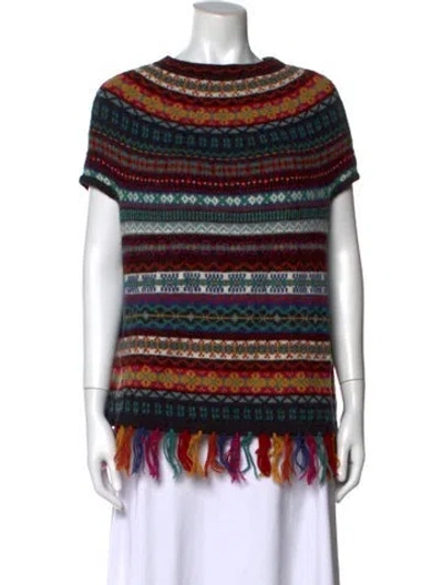 Pre-owned Carolina K Patterned Crew Neck Sweater In Multi