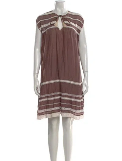 Pre-owned Carolina K Patterned Mini Dress In Multi