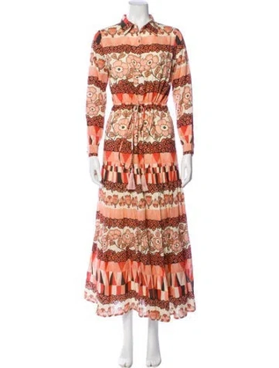 Pre-owned Carolina K Printed Long Dress In Multi