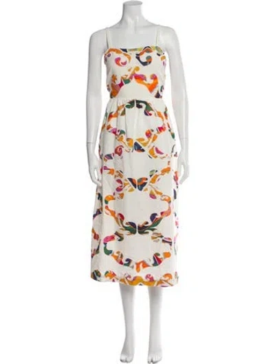 Pre-owned Carolina K Printed Midi Length Dress In Multi