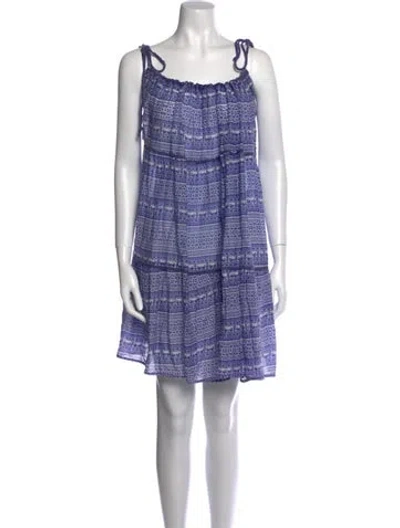 Pre-owned Carolina K Printed Mini Dress In Blue