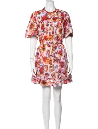 Pre-owned Carolina K Printed Mini Dress In Multicolor