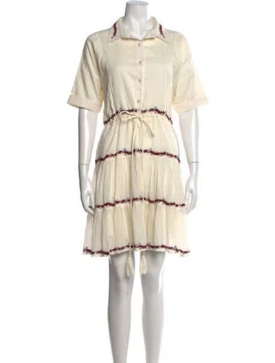 Pre-owned Carolina K Printed Mini Dress In Neutrals