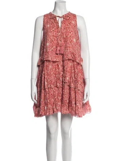 Pre-owned Carolina K Printed Mini Dress In Pink