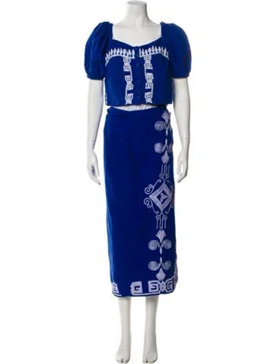 Pre-owned Carolina K Printed Set In Blue