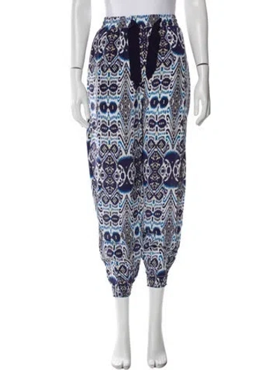 Pre-owned Carolina K Printed Skinny Leg Pants W/ Tags In Blue