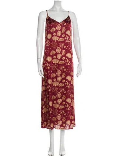 Pre-owned Carolina K Satin Long Dress W/ Tags