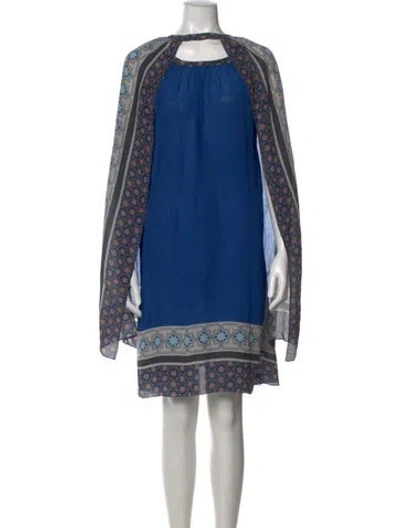 Pre-owned Carolina K Silk Knee-length Dress In Blue