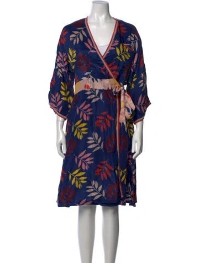 Pre-owned Carolina K Silk Knee-length Dress In Blue