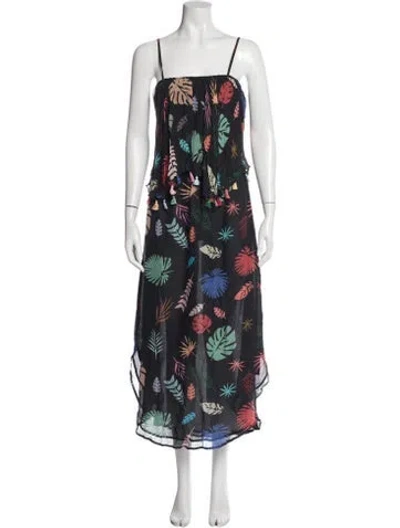 Pre-owned Carolina K Silk Long Dress In Blue