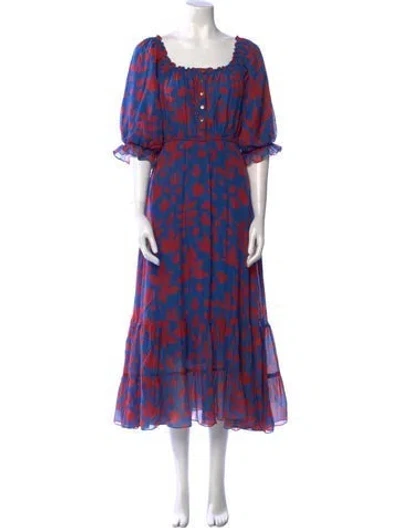 Pre-owned Carolina K Silk Midi Length Dress In Multi