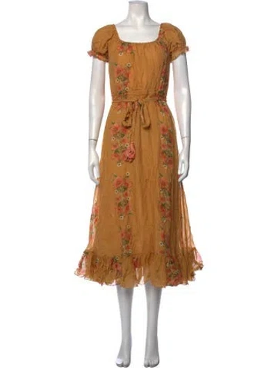 Pre-owned Carolina K Silk Midi Length Dress In Multicolor