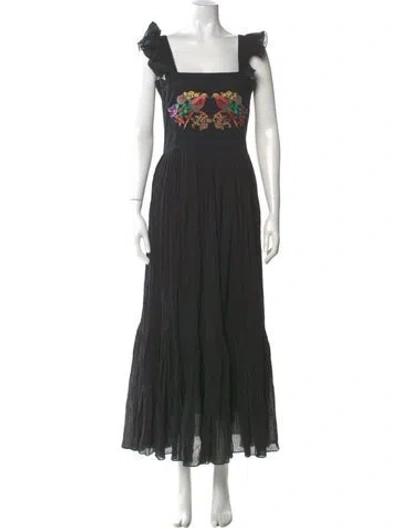 Pre-owned Carolina K Square Neckline Long Dress In Multi