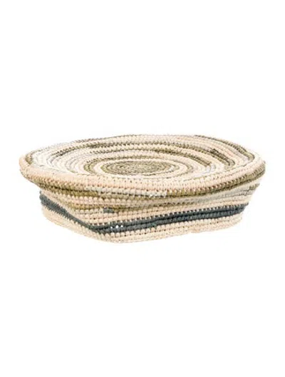 Pre-owned Carolina K Straw Beret W/tags In Neutrals