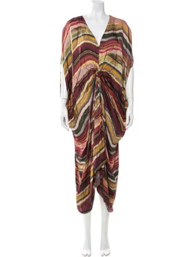 Pre-owned Carolina K Striped V-neck Sweater In Multicolor