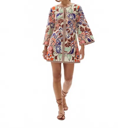 Carolina K Ummi Mini Dress In Punta Print In Multi