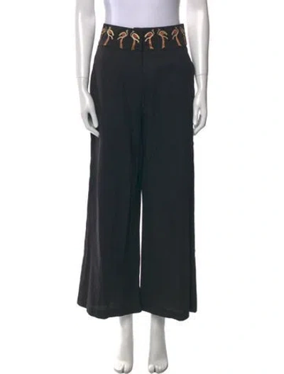 Pre-owned Carolina K Wide Leg Pants In Black