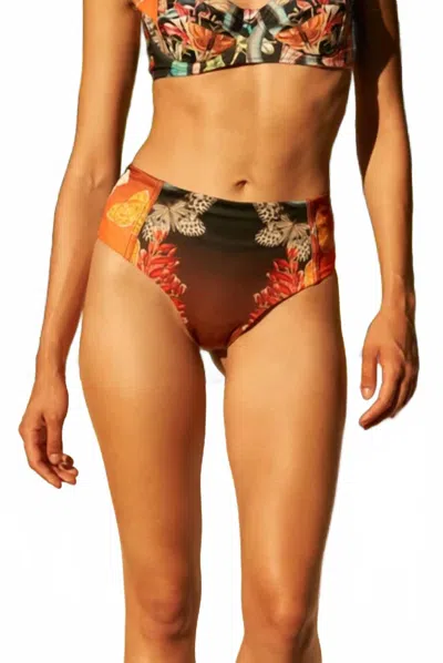Carolina K Women's Carmel Bikini Bottom In Snake Butterfly In Multi