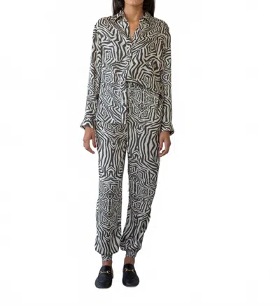 Carolina K Women's Genie Pants In Zebra Cream In Gray