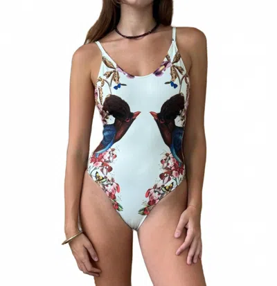 Carolina K Women's Marietta One Piece In Divine Birds In White
