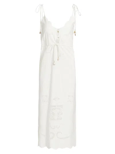 Carolina K Women's Opera Cotton Midi-dress In White