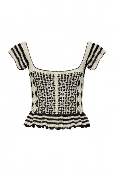 Carolina K Women's Paradise Top In Black Cream