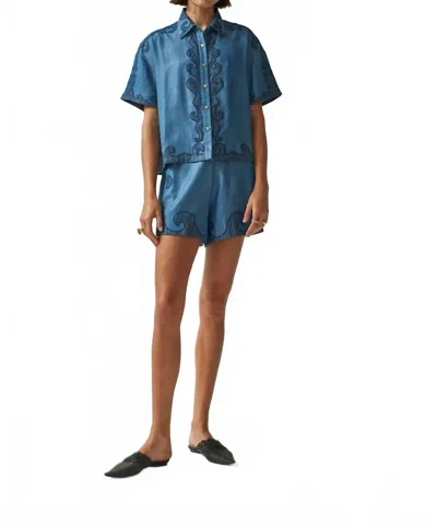 Carolina K Women's Roma Short In Tencel Denim In Blue
