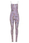 Carolina K Women's Rue Bodysuit In Purple Leopard