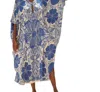 Carolina K Xime Kaftan Dress In Etched Flower Blue In Multi