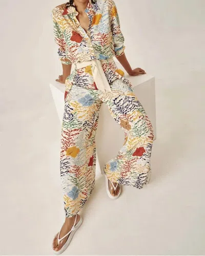 Carolina K Zahara Shirt In Floral Tiger Cream In Multi