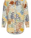 CAROLINA K ZAHARA SHIRT IN FLORAL TIGER CREAM