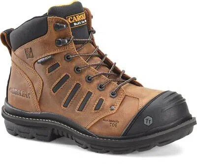 Pre-owned Carolina Men's 6" Kauri Composite Toe Waterproof Work Boot Dark Brown - Ca4557,