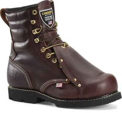 Pre-owned Carolina Men's 8" Broad Steel Toe External Metatarsal Guard Work Boot Dark Brown