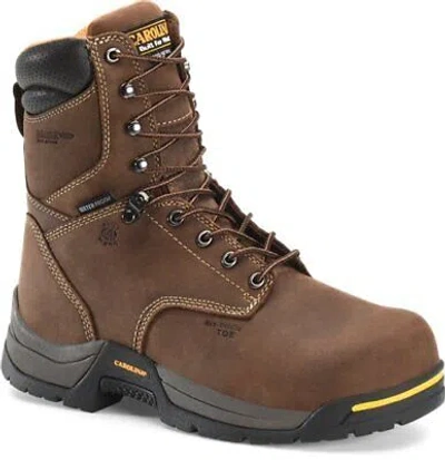 Pre-owned Carolina Men's 8" Bruno Hi Composite Toe Waterproof Insulated Work Boots Brown -