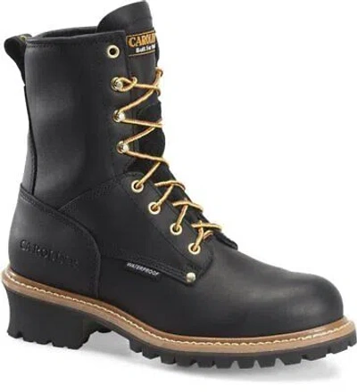 Pre-owned Carolina Men's 8" Elm Soft Toe Waterproof Logger Work Boot Black - Ca8823, Black