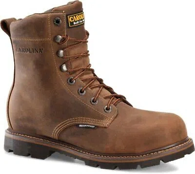 Pre-owned Carolina Men's 8" Installer Soft Toe Waterproof Work Boot Dark Brown - Ca3057, B