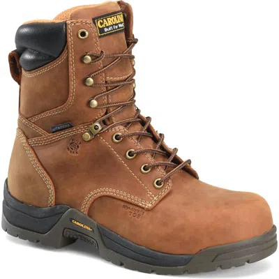 Carolina Men's Bruno Hi 8" Waterproof Work Boot In Brown In Multi