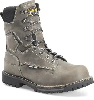 Pre-owned Carolina Men's  8" Composite Toe Waterproof Pitstop Ca8532 In Gray