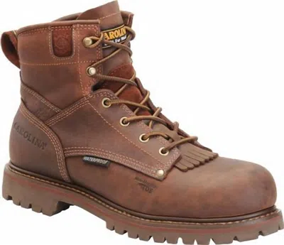 Carolina Men's Comp-toe Waterproof Pillow Cushion Work Boot In Cigar In Multi