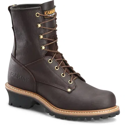 Carolina Men's Elm 8" Unlined Logger Boot In Brown
