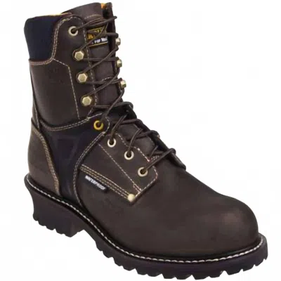 Carolina Men's Timber 8" Composite Toe Waterproof Logger Boot In Dark Brown