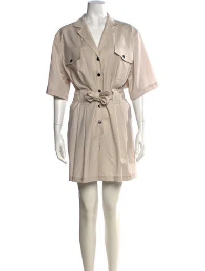 Pre-owned Carolina Ritzler Wool V-neck Jumpsuit In Neutral