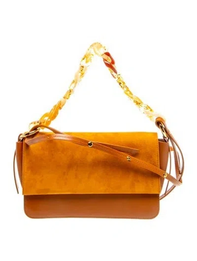 Pre-owned Carolina Santo Domingo Leather Top Handle Bag In Brown