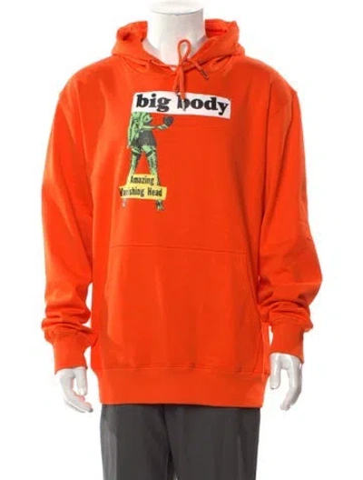 Pre-owned Carolina Sarria Graphic Print Crew Neck Hoodie In Orange