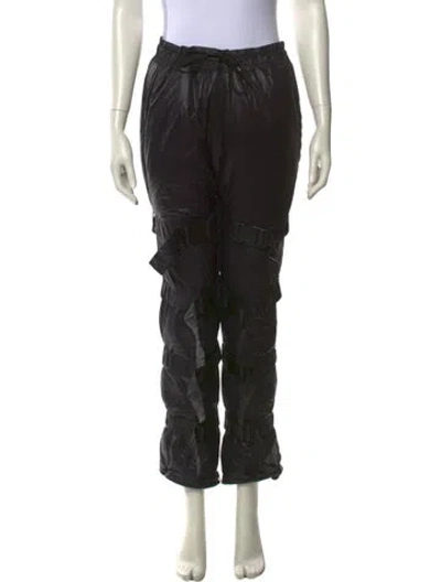 Pre-owned Carolina Sarria Straight Leg Pants In Black