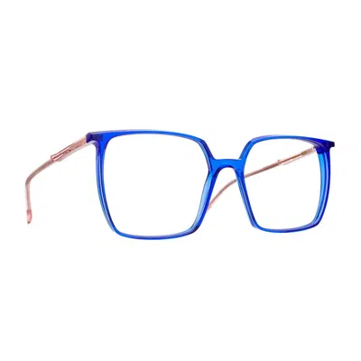 Caroline Abram 118q4ag0a Bold Square-frame Sunglasses With Color Contrast In Blue