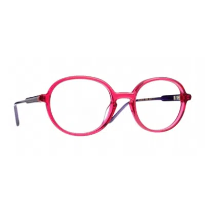 Caroline Abram 70 Translucent Pink Oval Sunglasses