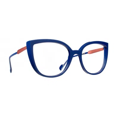 Caroline Abram Epice Butterfly Acetate Metal Sunglasses In Blue