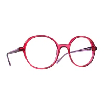 Caroline Abram Framboise Bisou Translucent Round Sunglasses In Beige